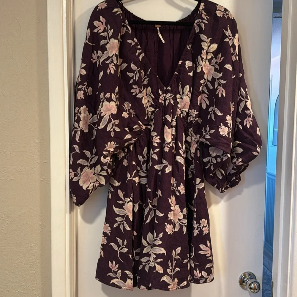Free People Floral Portia‎ Purple Dress